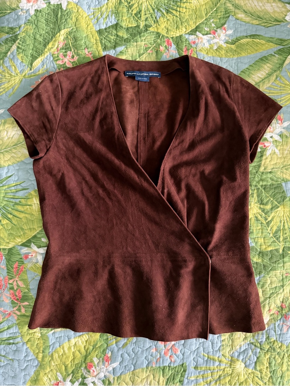 Ralph Lauren Sport Leather Blouse M